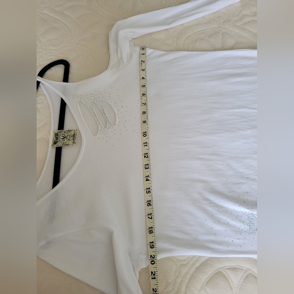 Vocal USA white long/sleeveless tee size L NWOT - Picture 8 of 11